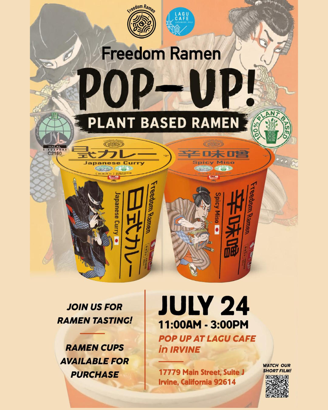 Pop-Up at LAGU CAFE in Irvine on July 24