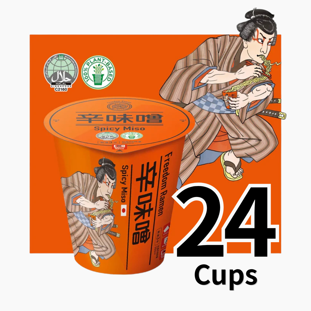 Freedom Ramen 24 cups [spicy miso flavor] 100% vegetable ingredients