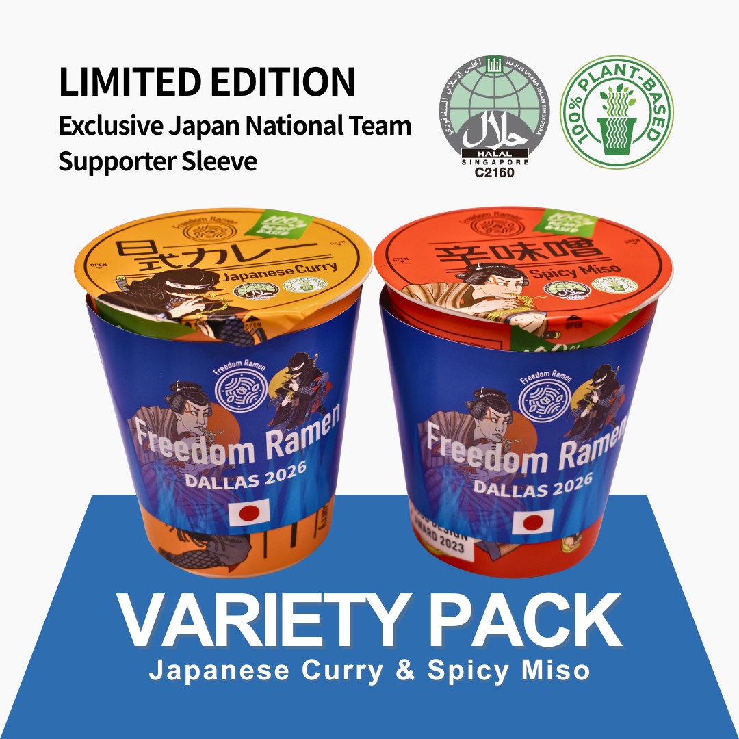 [Limited Edition - Japan National Team Supporter Sleeve] Freedom Ramen Variety Pack – Japanese Curry & Spicy Miso